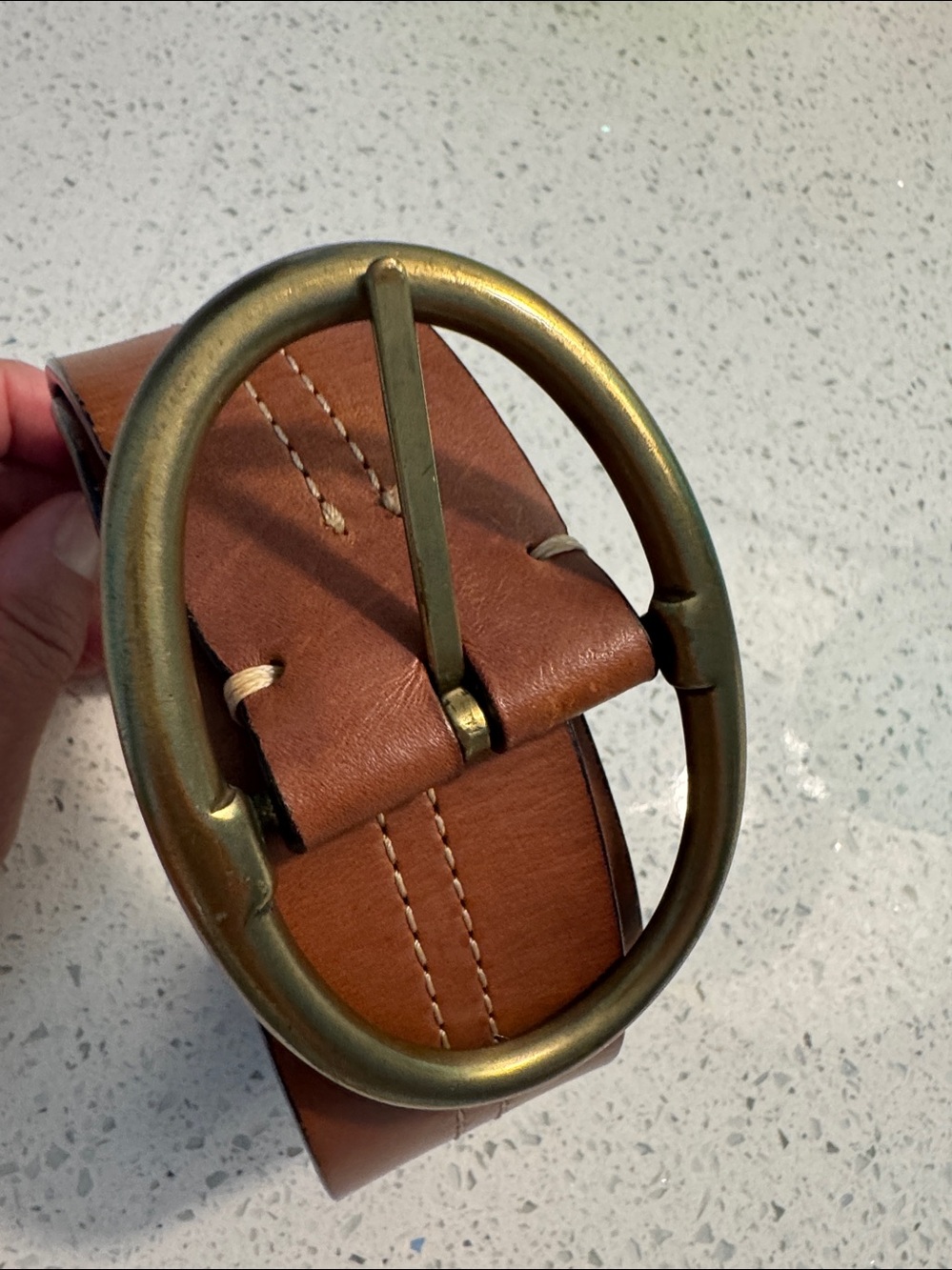 Brown Leather Belt Strap - Classic Tan saddle Brown -solid brass buckle